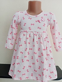 Платье "Малыш" (розовые бантики)