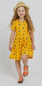 Платье Лето одуванчики на желтом к/р