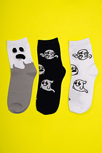 Привидение носки детские (комплект 3 пары)