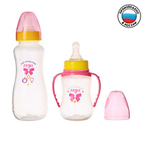 Подарочный детский набор «Маленькая леди»: бутылочки для кормления 150 и 250 мл, приталенные, от 0 м